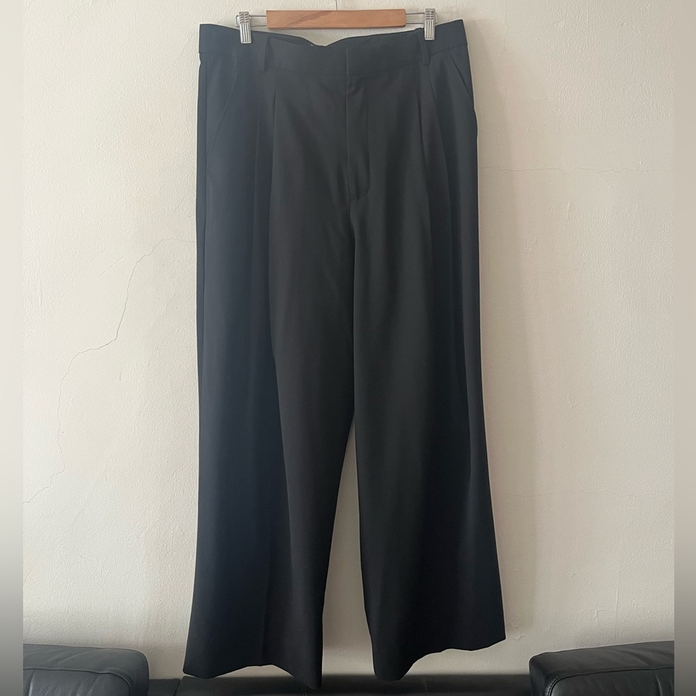 Italian Wool Wide Leg Pants Sienna Banana Republic